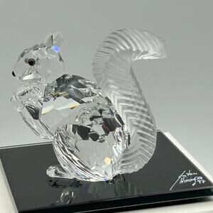 Swarovski 10-Year Jubilee Squirrel 1997 Crystal Figurine w/ Base & Box